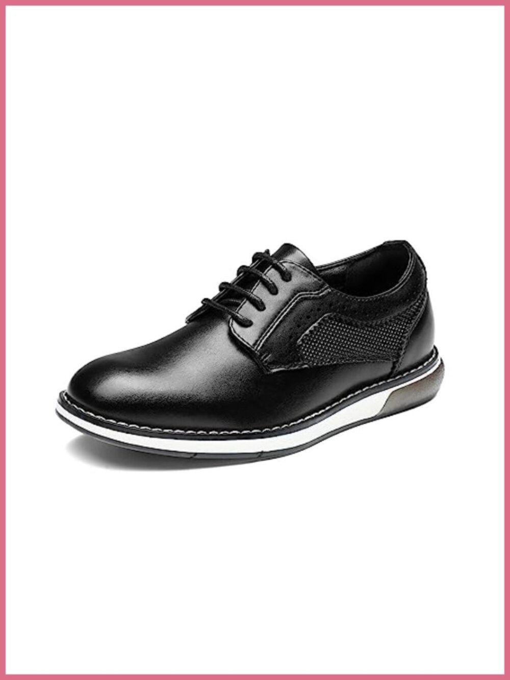 Boys Oxford Dress Shoes Synthetic Leather Almond Toe Lace Up Uniform